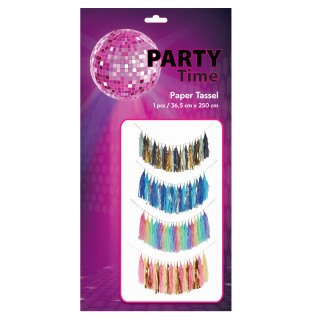 PARTY PAPER TASSEL 1/1 PINK UNL-1392 