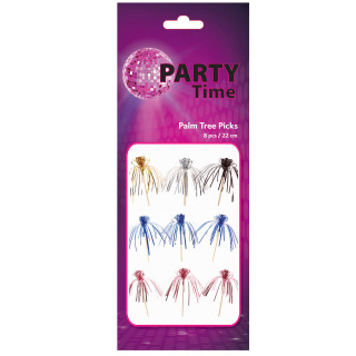 PARTY PALM TREE PICKS 8/1 PINK UNL-1415 