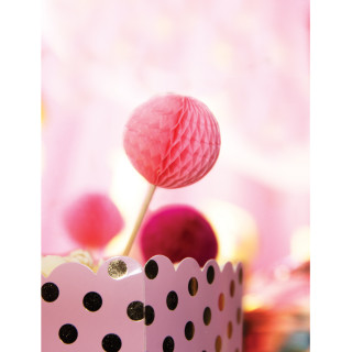 PARTY HONEYCOMB BALL PICK 6/1 PINK UNL-1421 