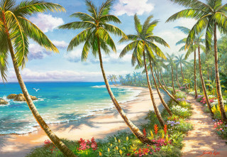 PUZZLE 1000 DELOVA C-104666-2 PATHWAY TO PARADISE CASTORLAND 