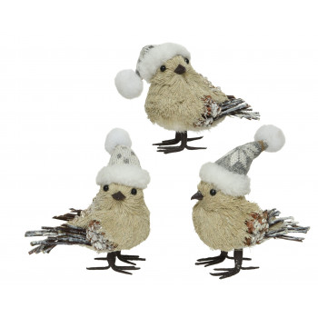 UKRAS NOVOGODIŠNJI PTICA SA KAPOM 13.5X6.5X11CM 534232 