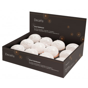 KUGLA NOVOGODIŠNJA 8CM BELA 027226 