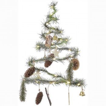 JELKA NOVOGODIŠNJA SPIRALA SA LED SVETLOM 29X48CM ZELENA 385368 