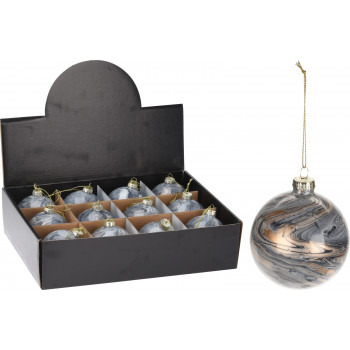 KUGLA NOVOGODIŠNJA STAKLENA 8CM ABR523110 