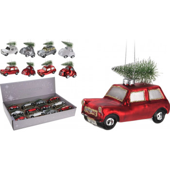 UKRAS NOVOGODIŠNJI AUTO SA JELKOM STAKLENI  ABT599100 