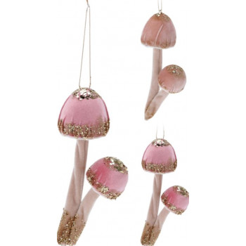 UKRAS PEČURKA GLITTER 19CM PINK YZB005320 