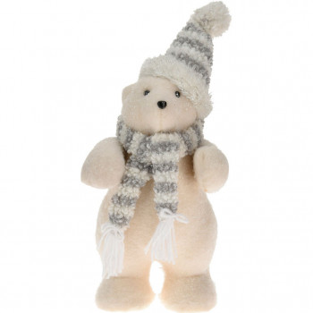 FIGURA UKRASNA BELI MEDVED STOJI YZB005580 