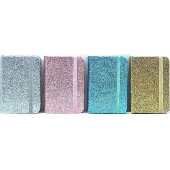 NOTES A5 SA GUMOM 5603-8 GLITTER JEDNOBOJNI 