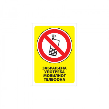 NALEPNICA A7 ZABRANJENA UPOTREBA MOBILNOG TELEFONA 4/1 OCTOPUS UNL-1847 