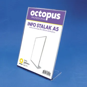 STALAK INFO A5 210X148mm PLEKSI OCTOPUS UNL-1861 