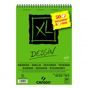 BLOK A4 SPIRALA 160g 50LISTA XL DESSIN CANSON 400110014 