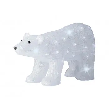 NOVOGODIŠNJA FIGURA MEDVED SA LED SVETLOM 61X21X33CM 490929 