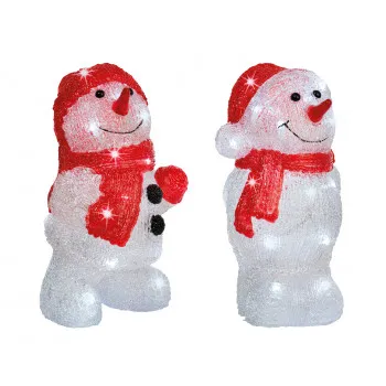 NOVOGODIŠNJA FIGURA SNEŠKO SA LED SVETLOM 18X18X29CM 491154 