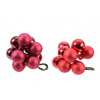 KUGLA NOVOGODIŠNJA SNOP 10/1 2CM CRVENA 715075 