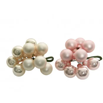 KUGLA NOVOGODIŠNJA SNOP 10/1 2CM PINK SOFT 715112 