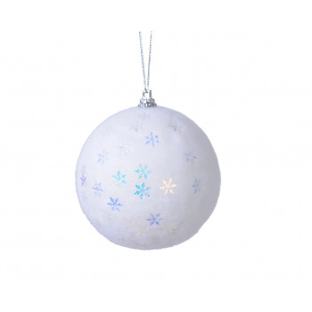KUGLA NOVOGODIŠNJA 8CM BELA FOAM STAR 740131 