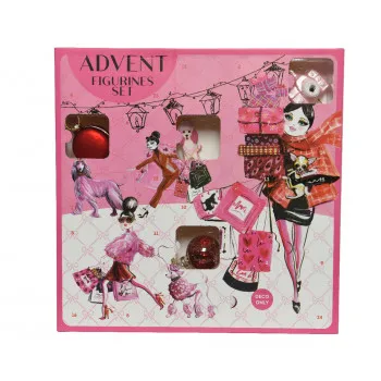 ADVENT UKRASI SET STAKLENI 68.5X6/.5X5.5CM 121006 
