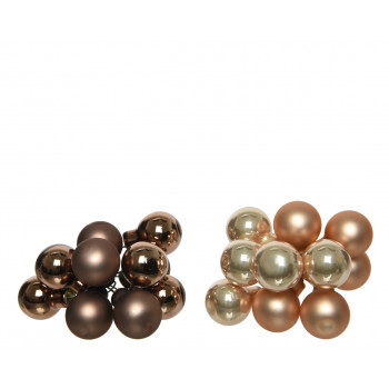 KUGLA NOVOGODIŠNJA 2CM BRAON 715122 