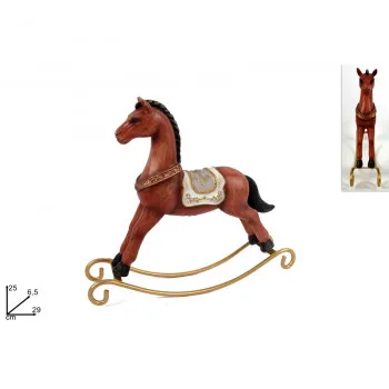FIGURA UKRASNA KONJIĆ CRVENI 25CM CM003017 
