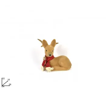 FIGURA UKRASNA JELEN SA ŠALOM 26CM AL005921 