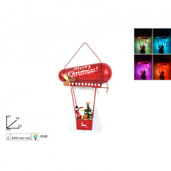 NOVOGODIŠNJA FIGURA BALON METALNI SA LED SVETLOM CA012608 