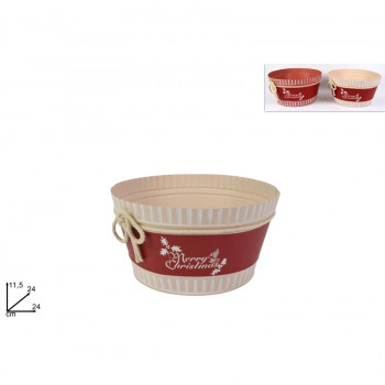 VAZA NOVOGODIŠNJA METALNA 24CM MERRY CHRISTMAS AL005711A 