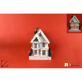 NOVOGODIŠNJA FIGURA LAMPA KUĆA 32CM GI010036 