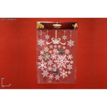 NOVOGODIŠNJI UKRAS ZA PROZOR 28X40CM RO008749 