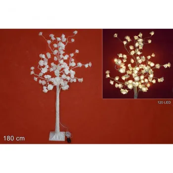DRVO BELE RUŽE DEKORATIVNO 180CM SA 120 LED LAMPICA MO002487 