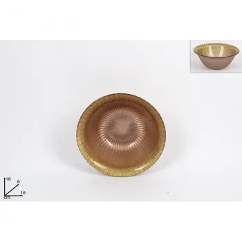 ČINIJA DEKORATIVNA 16CM BRAON GLITER CM003370C 