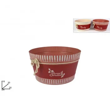VAZA METALNA 30CM MERRY CHRISTMAS AL005711B 