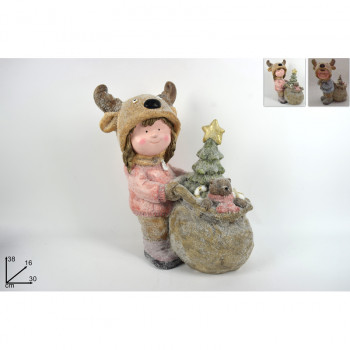 NOVOGODIŠNJA FIGURA DEVOJČICA SA JELKOM GI009915 