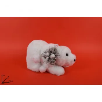 FIGURA UKRASNA BELI MEDVED 10CM RO010808 