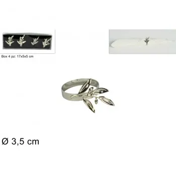 DRŽAČ ZA SALVETE METALNI 4/1 SREBRNI MN002330 