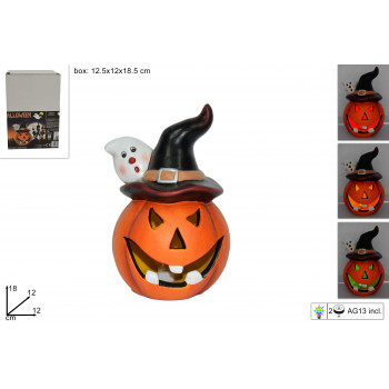 BUNDEVA SA DUHOM DEKORATIVNA 18CM SA LAMPOM HALLOWEEN RO010985 