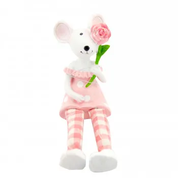 FIGURA MIŠ SA CVETOM  POLIREZ 499924 