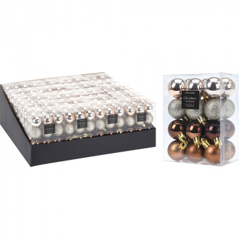 KUGLA NOVOGODIŠNJA 3CM 24/1 SET AMBER CAN216520 