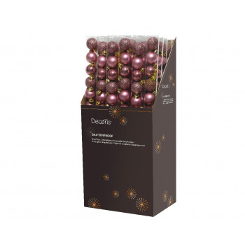 KUGLA NOVOGODIŠNJA 3CM 14/1 PINK VELVET 020475 