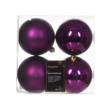 KUGLA NOVOGODIŠNJA 10CM 4/1 VIOLET 022084 