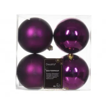 KUGLA NOVOGODIŠNJA 10CM 4/1 VIOLET 022084 