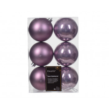 KUGLA NOVOGODIŠNJA 8CM 6/1 LILA 022136 