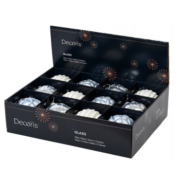 KUGLA NOVOGODIŠNJA 10CM PLAVA HAZY 062659 