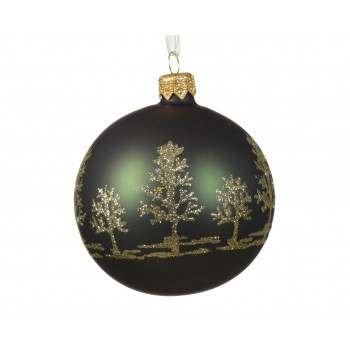 KUGLA NOVOGODIŠNJA 8CM ZELENA 083925 