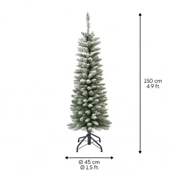 JELKA NOVOGODIŠNJA 150CM ZELENO BELA 684020 