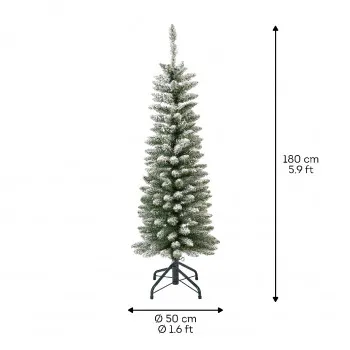JELKA NOVOGODIŠNJA 180CM ZELENO BELA 684021 