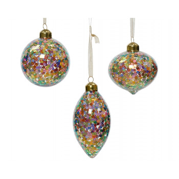 KUGLA NOVOGODIŠNJA 8CM MIX 070136 