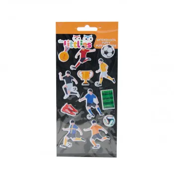 STIKERI PUFFY 10X22CM FOOTBALL THE LITTLIES 000646920 