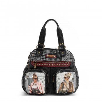 TORBA NICOLE LEE JS17129 DENIM LADIES NIGHT OUT FW2024 