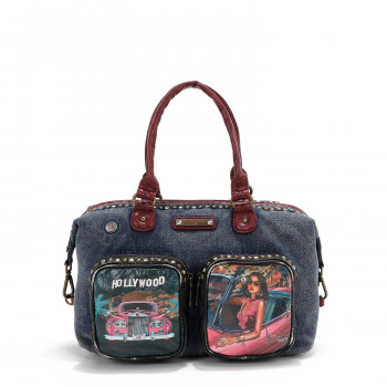 TORBA NICOLE LEE JS17130 DENIM HOLLYWOOD DRIVE FW2024 