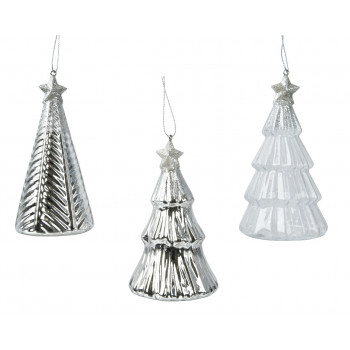 NOVOGODIŠNJI UKRAS JELKA 12.6CM SILVER 121718 